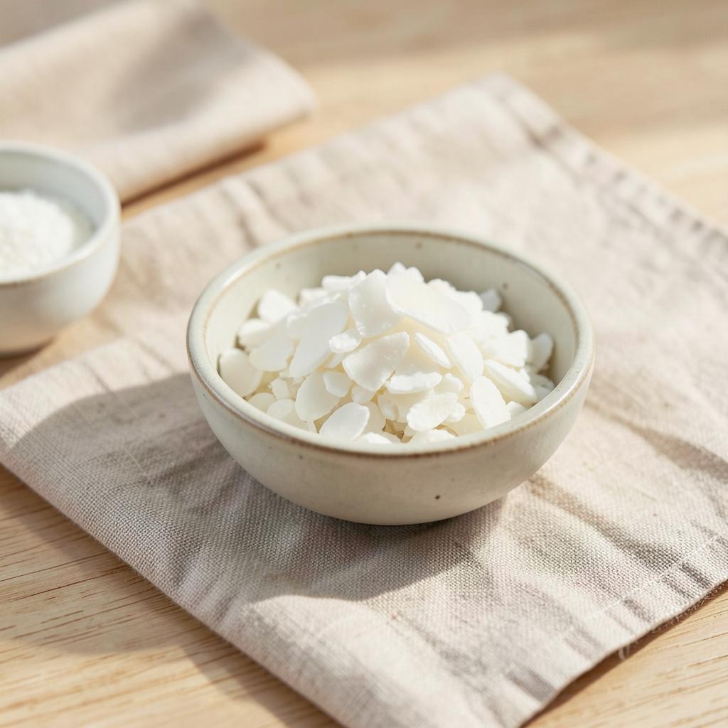 Cire végétale en paillettes prête à être fondue